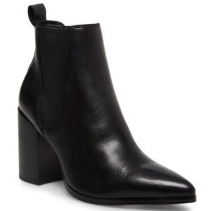 Steve Madden Kasen Black Leather Booties Sz 7.5
